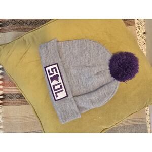 Unisex Minnesota Vikings Beanie Skol Cap Cuff Gray and Purple One Size retrolook